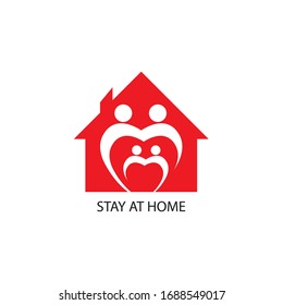 Coronavirus quarantine concept. Stay home and keeping social distance. Illustration of staying at home and maintaining social distance
