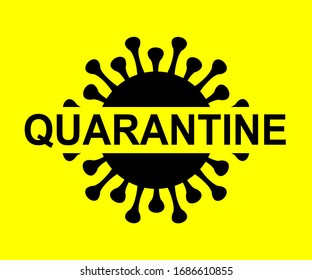 Coronavirus quarantine isolation banner. Protection against dangerous virus. Healthcare medicine protected from bacteria virus concept - stock vector