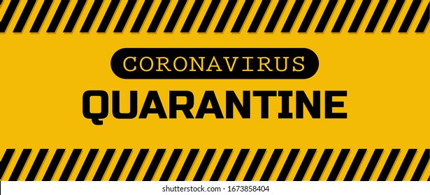 coronavirus quarantine sign vector icon