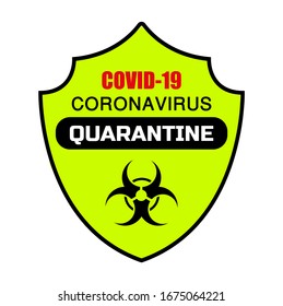 coronavirus quarantine sign vector icon