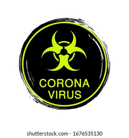 coronavirus quarantine sign vector icon