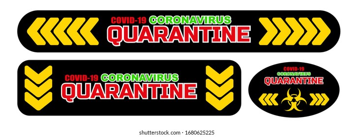 coronavirus quarantine sign vector icon