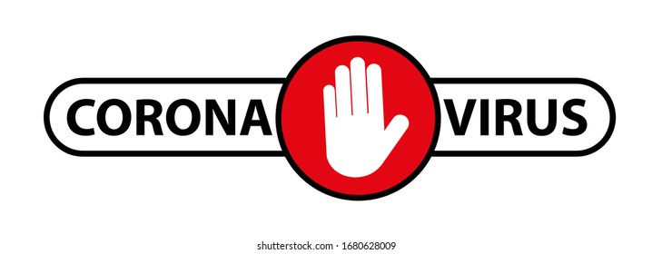 coronavirus quarantine sign vector icon