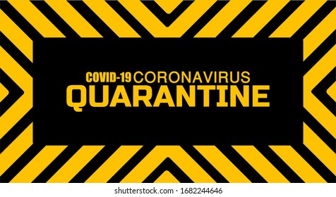 coronavirus quarantine sign vector icon