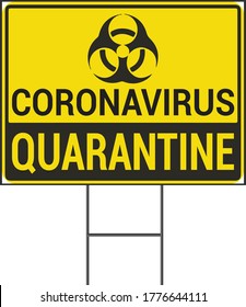 Coronavirus quarantine Social Awareness COVID 19 vector yard sign design template. Pandemic Novel Corona Virus 2020.