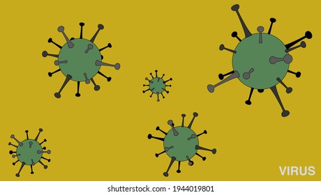 Coronavirus random pattern vector image_01