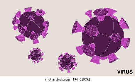 Coronavirus random pattern vector image_03