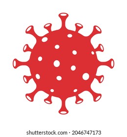 Icono rojo de Coronavirus para aplicaciones y sitios web