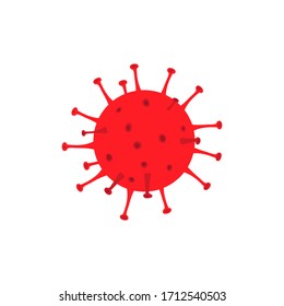 Coronavirus red icon on white backgrouhd. Coronavirus outbreak. Coronavirus 2019-nCoV.