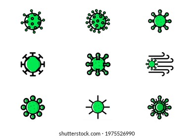 Coronavirus Related Conceptual Icon Illustration Design Set eye-catching pixel perfect icon set perfect for website, presentation, application, social media, and many more. Icon set design outline