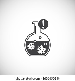 Coronavirus related icon on background for graphic and web design. Creative illustration concept symbol for web or mobile app.