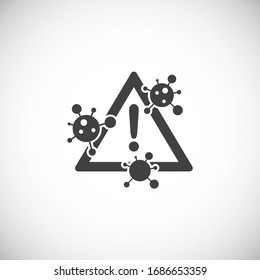 Coronavirus related icon on background for graphic and web design. Creative illustration concept symbol for web or mobile app.