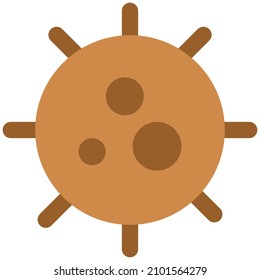 Coronavirus with the ring shape bacterial host and layers
