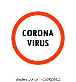 coronavirus. round red frame. eps10 vector stock illustration