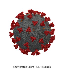 Coronavirus SARS-CoV-2. Epidemic virus outbreak in China. Infection COVID-19 concept. 3d Vector illustration. Isolated on white background.