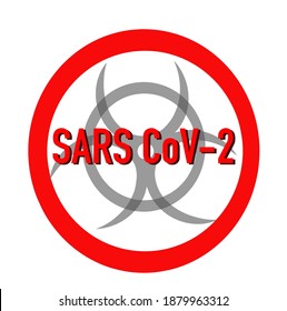 Coronavirus SARS-CoV-2 logo vector illustration illustration for cards posters, for posting in magazines, newspaper articles.