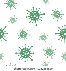 Coronavirus seamless pattern. 2019-nCoV. Covid-19. Epidemy background, texture Vector illustration