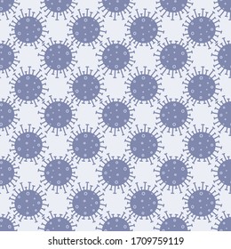 Coronavirus seamless pattern. Biology Organisms seamless texture. Vector illustration of virus.