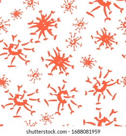 coronavirus seamless pattern. pandemic, the spread of infection.  COVID-19 repeating pattern background. dangerous virus vector illustration. vector eps 10