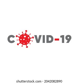 Coronavirus sign caution flat simple line icon design. STOP vector Covid-19 Coronavirus concept on white background. Creative nCOV red gray signs Easy editable layered vector illustration logos