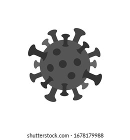 Coronavirus sign in flat style. Vector Illustration. EPS 10