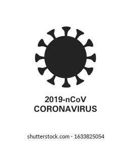 Coronavirus simple isolated icon on white background. Distribution of Coronavirus 2019-nCoV in China and around the world. Pandemic threat. Flat vector illustration.