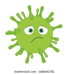 Coronavirus smiley. Emoji. New type of virus