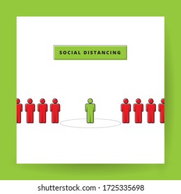 Coronavirus social distancing from people