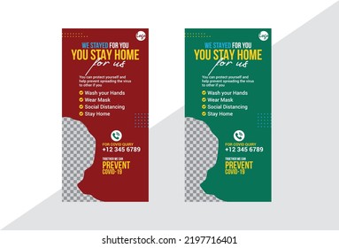 Coronavirus Social Media Banner Design Template