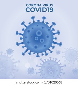 Coronavirus Social Media Post Story or Infographic Template with Text Space.  Can be used for web, mobile and print. EPS-10 vector illustration.
