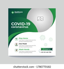 Coronavirus Social Media Templates Design