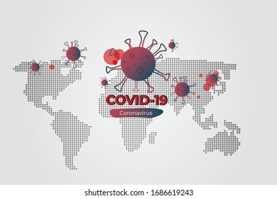 Coronavirus-Spread-Konzept, Hintergrund, Vektorillustration