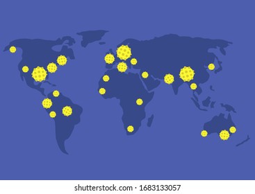 Coronavirus verbreitende Weltkarte, Infografiken, Daten