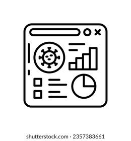 Icono de Estadísticas de Coronavirus en vector. Ilustración
