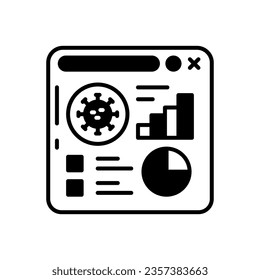 Icono de Estadísticas de Coronavirus en vector. Ilustración