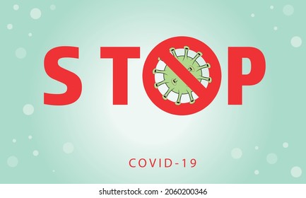 Coronavirus Stoppbanner, Poster, Hintergrund.