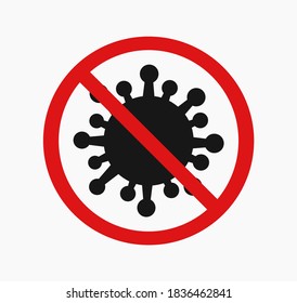 Coronavirus stop COVID sign. Vector illustration.