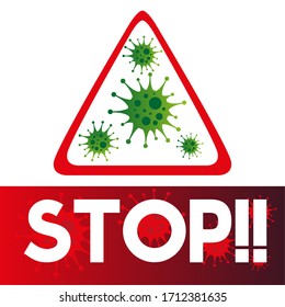 Coronavirus stop and prevention poster - Vector illustration