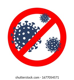 Coronavirus stop sign vector icons. Coronavirus 2019 nCov, Covid 19 NCP virus stop signs, health protection, hand sanitizer labels