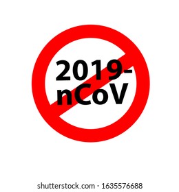 Coronavirus stop symbol. Vector illustration