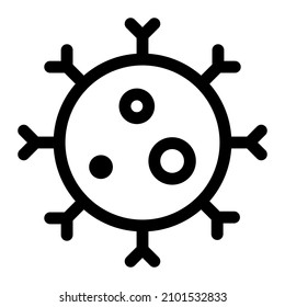 Coronavirus in structure with a bacterial host Layout