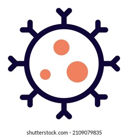 Coronavirus in structure with a bacterial host Layout