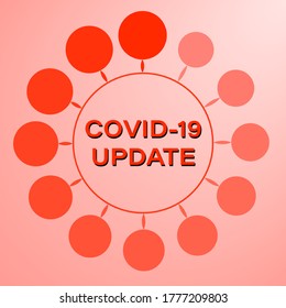 Coronavirus in style of loading circle - covid-19 information update