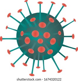 Coronavirus stylized view, vector illustration