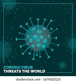 Coronavirus stylized view, vector illustration