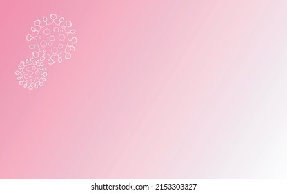 coronavirus symbol on a pink background. with copy space for your text. New coronavirus variant and pandemic concept. SARS-CoV-2 corona virus global outbreak.