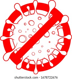 Coronavirus symbol outbreak and coronaviruses influenza vector illustration. Coronavirus 2019-nCoV. Pandemic medical health risk, immunology, virology, epidemiology concept.