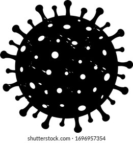 Coronavirus Symbol With White Background, Vector Illustration 