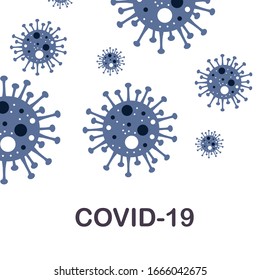 Coronavirus symbols character design of vector. Flat style. 