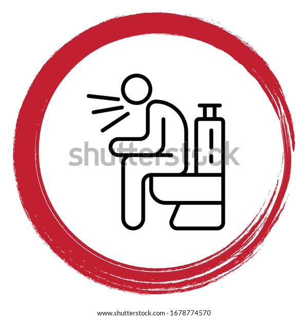 Coronavirus Symptoms Covid19 Diarrhea Concept Man Stock Vector Royalty Free 1678774570